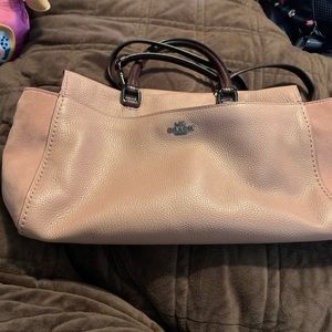EUC coach purse soft mauve, leather and suede